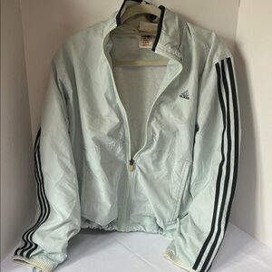 Adidas VINTAGE Light Green and Black Jacket wind breaker